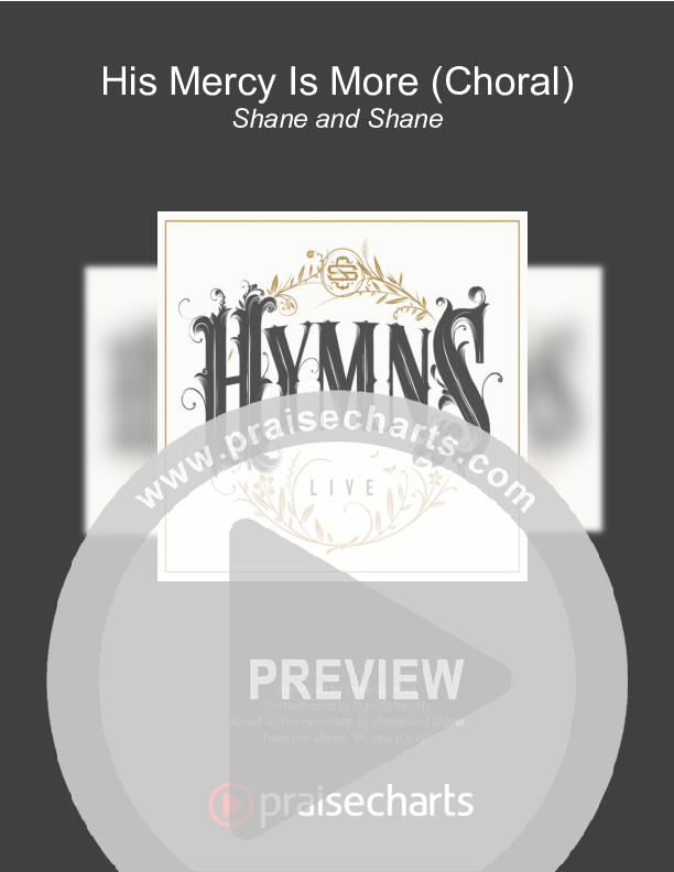 His Mercy Is More (Choral Anthem SATB) Orchestration (Shane & Shane/The Worship Initiative / Arr. Luke Gambill)