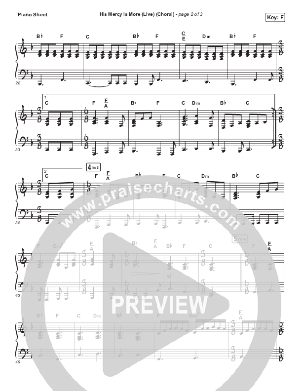His Mercy Is More (Choral Anthem SATB) Piano Sheet (Shane & Shane/The Worship Initiative / Arr. Luke Gambill)