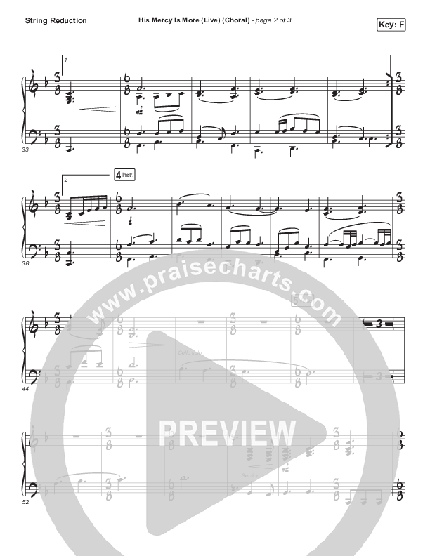 His Mercy Is More (Choral Anthem SATB) String Pack (Shane & Shane/The Worship Initiative / Arr. Luke Gambill)