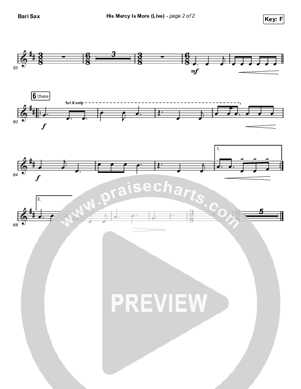 His Mercy Is More (Choral Anthem SATB) Bari Sax (Shane & Shane/The Worship Initiative / Arr. Luke Gambill)