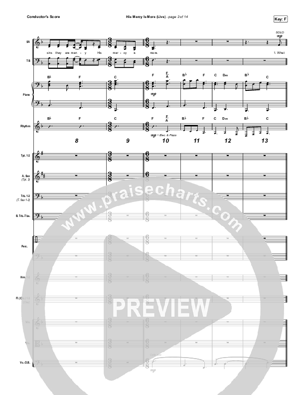 His Mercy Is More (Choral Anthem SATB) Orchestration (Shane & Shane/The Worship Initiative / Arr. Luke Gambill)