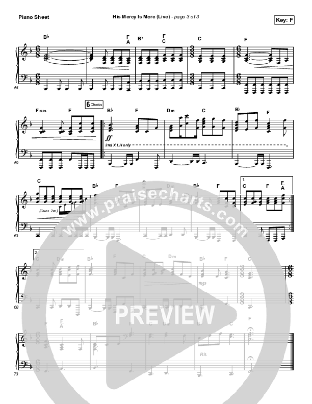 His Mercy Is More (Choral Anthem SATB) Piano Sheet (Shane & Shane/The Worship Initiative / Arr. Luke Gambill)