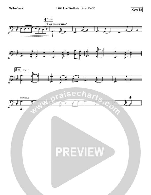 I Will Fear No More Cello/Bass (The Afters)