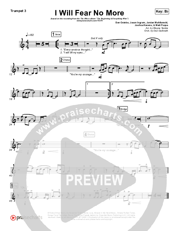 I Will Fear No More Trumpet 3 (The Afters)