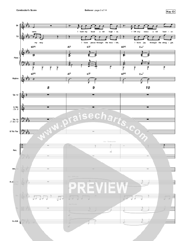 Believer Conductor's Score (Rhett Walker Band)