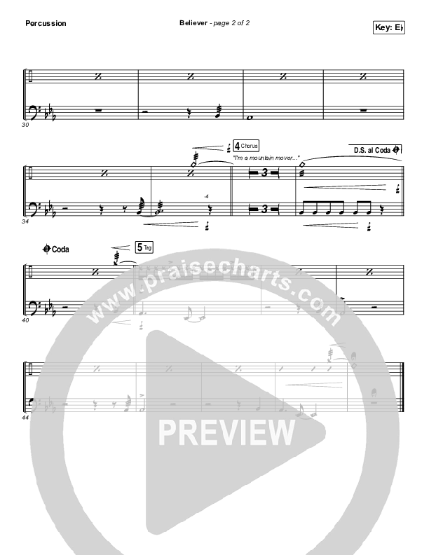 Believer Percussion (Rhett Walker Band)