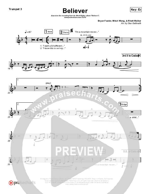 Believer Trumpet 3 (Rhett Walker Band)