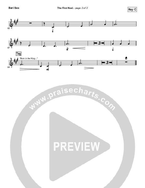 The First Noel Bari Sax (Third Day)