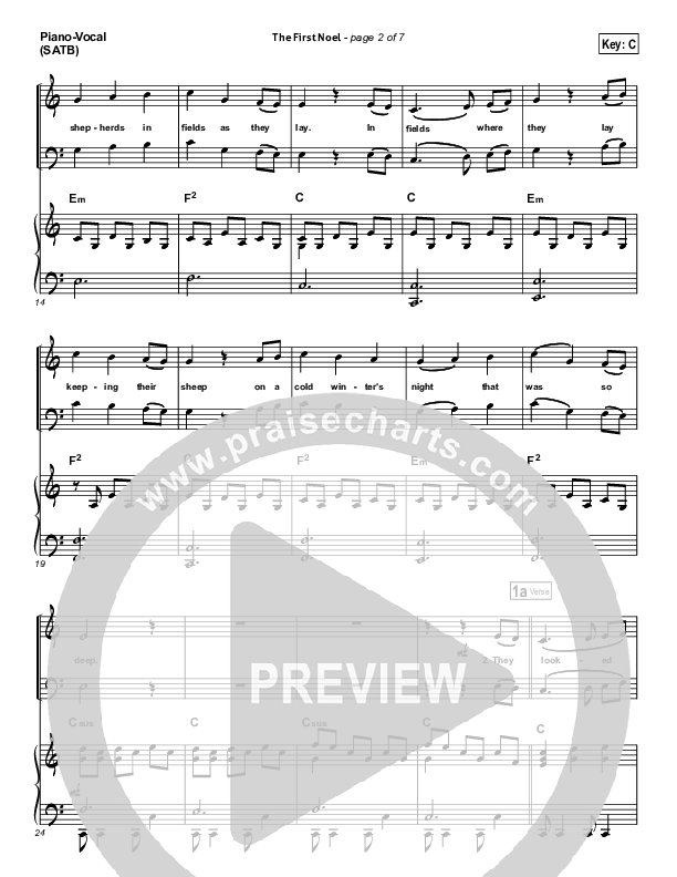 The First Noel Piano/Vocal (Third Day)