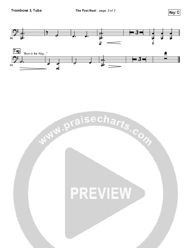 The First Noel Trombone 3/Tuba (Third Day)