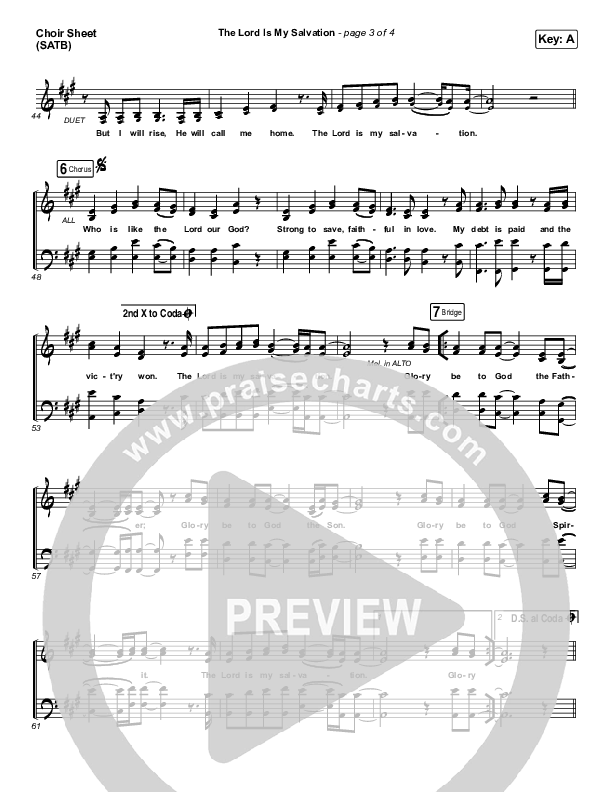 The Lord Is My Salvation Choir Sheet (SATB) (Keith & Kristyn Getty)