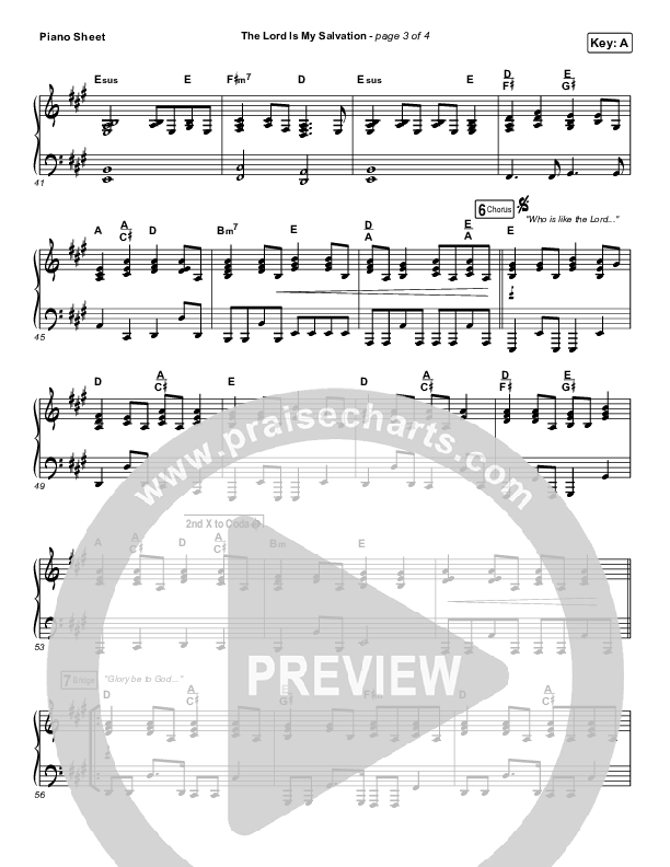 The Lord Is My Salvation Piano Sheet (Keith & Kristyn Getty)