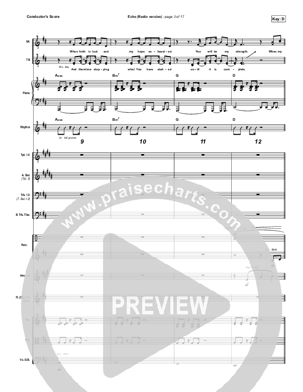 Echo (Radio) Conductor's Score (Elevation Worship)