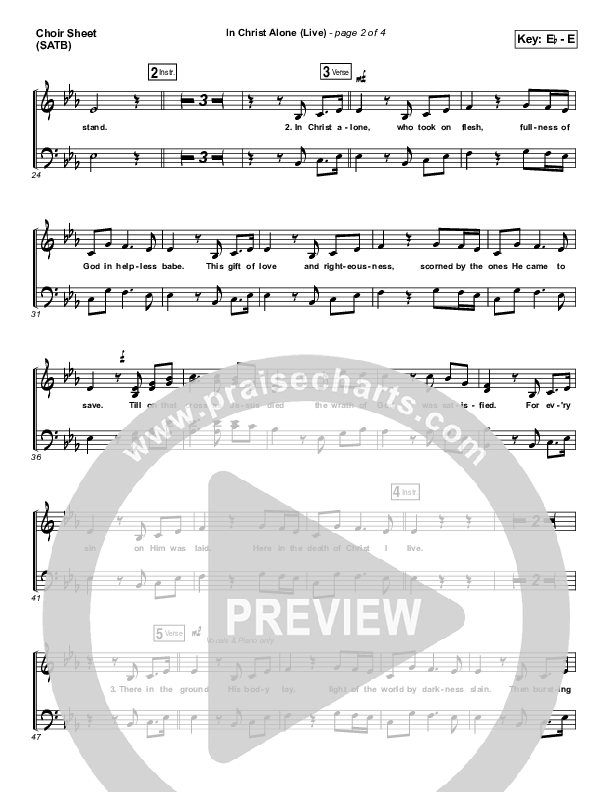 In Christ Alone (Live) Choir Sheet (SATB) (Keith & Kristyn Getty)