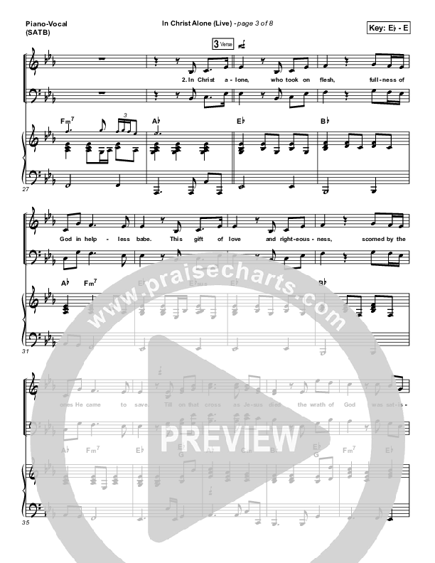 In Christ Alone (Live) Piano/Vocal Pack (Keith & Kristyn Getty)