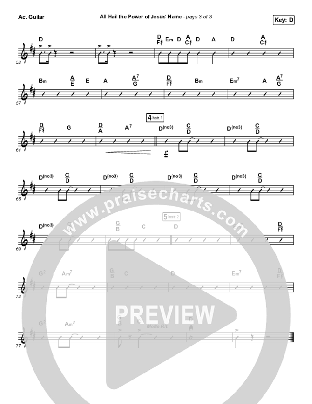 All Hail The Power Of Jesus Name (Live) Acoustic Guitar (Keith & Kristyn Getty)