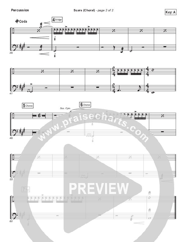 Scars (Choral Anthem SATB) Percussion (I Am They / Arr. Luke Gambill)