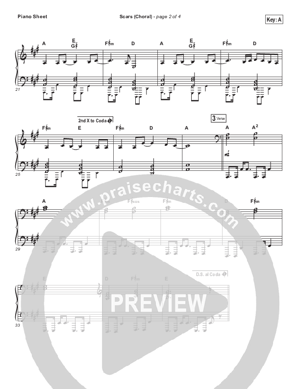 Scars (Choral Anthem SATB) Piano Sheet (I Am They / Arr. Luke Gambill)