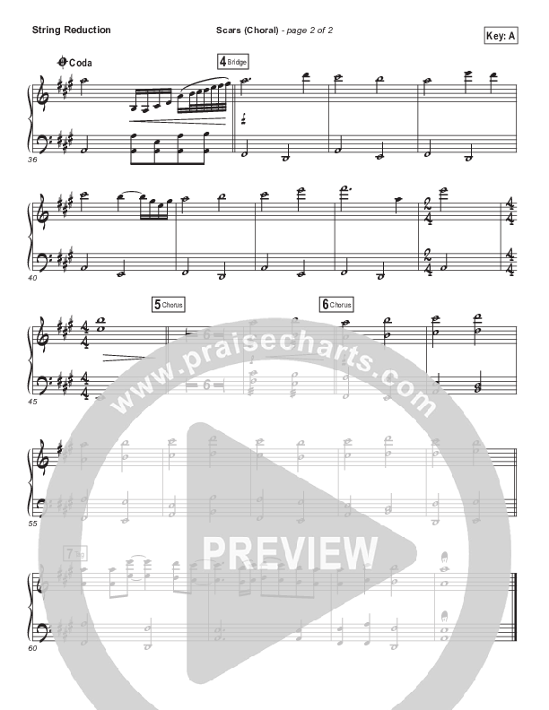 Scars (Choral Anthem SATB) String Pack (I Am They / Arr. Luke Gambill)