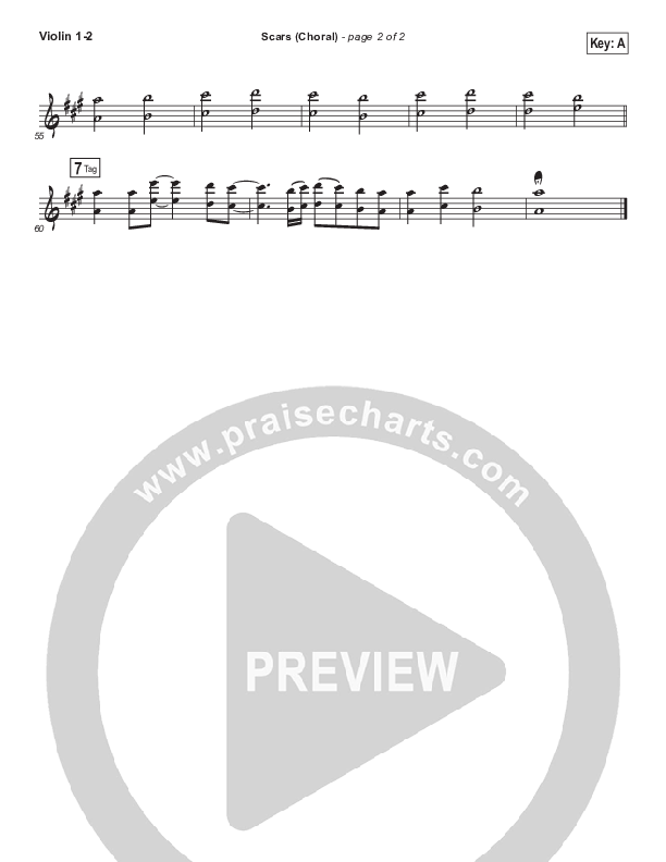 Scars (Choral Anthem SATB) Violin 1/2 (I Am They / Arr. Luke Gambill)