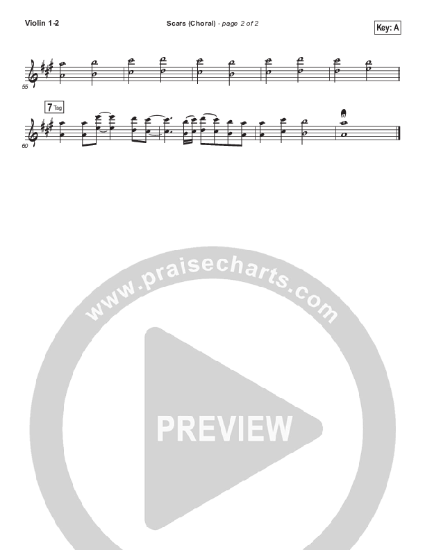 Scars (Choral Anthem SATB) Violin 1/2 (I Am They / Arr. Luke Gambill)