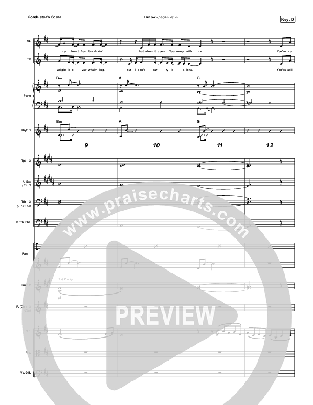 I Know Conductor's Score (Big Daddy Weave)