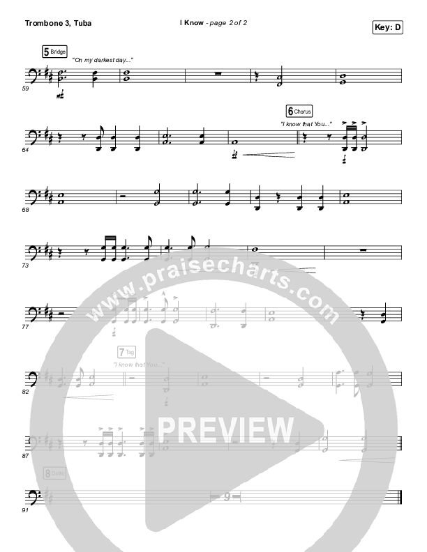 I Know Trombone 3/Tuba (Big Daddy Weave)