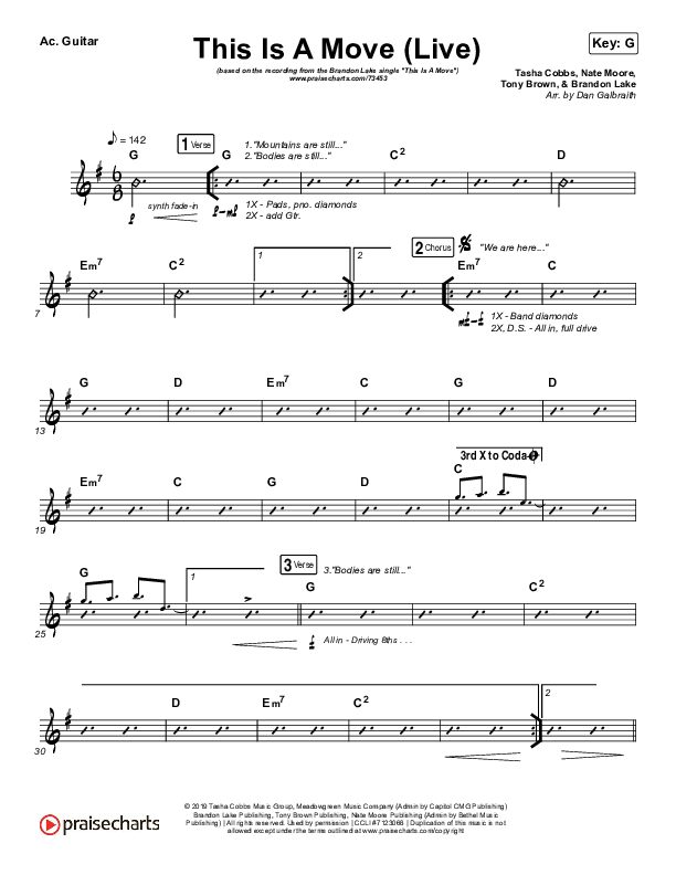 This Is A Move (Live) Acoustic Guitar (Brandon Lake)