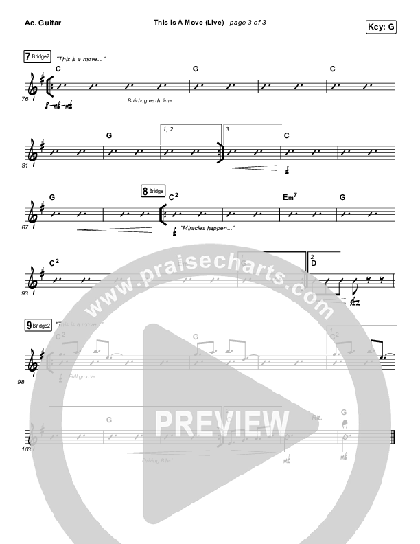 This Is A Move (Live) Acoustic Guitar (Brandon Lake)