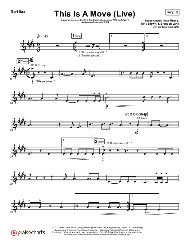 This Is A Move (Live) Bari Sax (Brandon Lake)