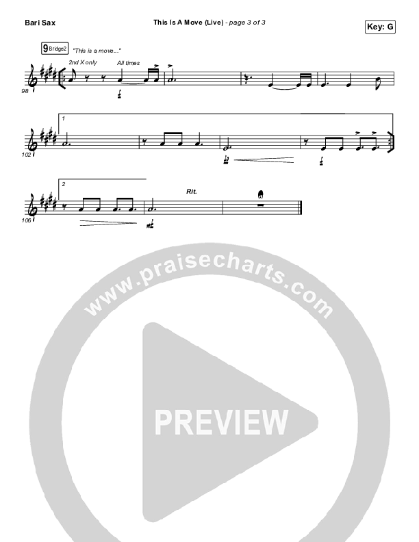 This Is A Move (Live) Bari Sax (Brandon Lake)