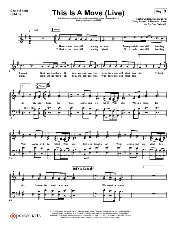 This Is A Move (Live) Choir Vocals (SATB) (Brandon Lake)