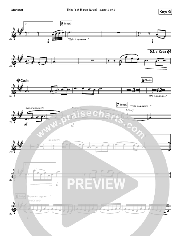 This Is A Move (Live) Clarinet (Brandon Lake)