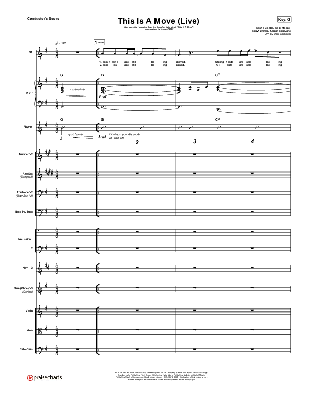 This Is A Move (Live) Conductor's Score (Brandon Lake)