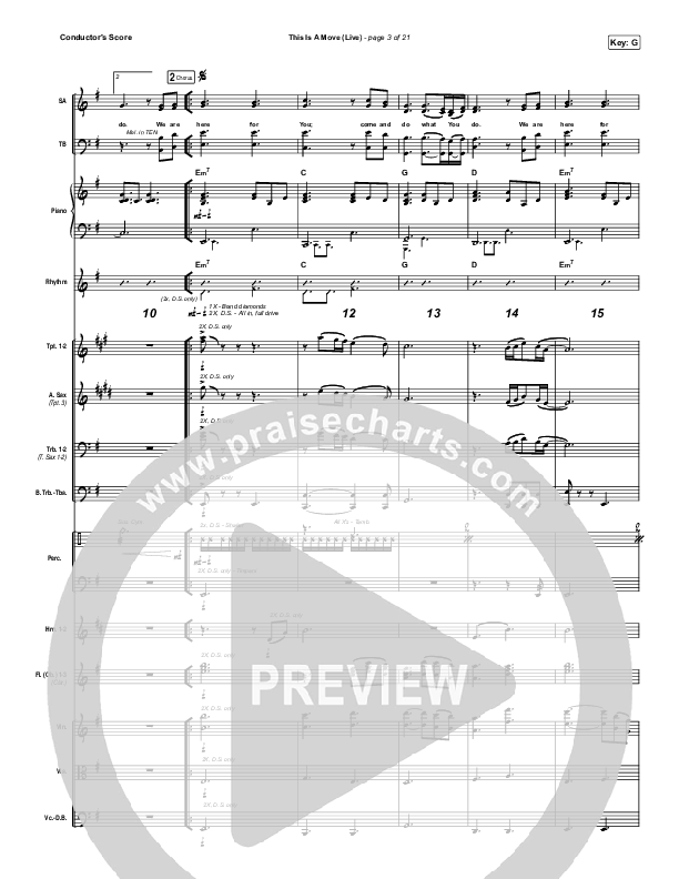 This Is A Move (Live) Conductor's Score (Brandon Lake)
