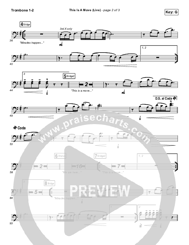 This Is A Move (Live) Trombone 1/2 (Brandon Lake)