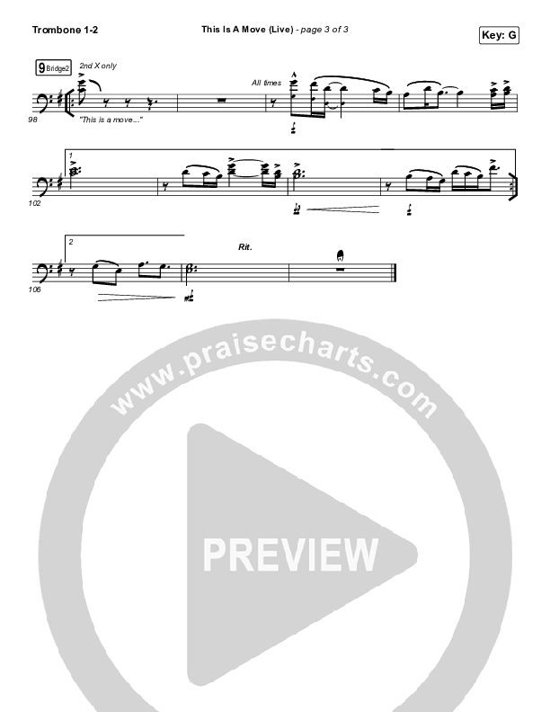 This Is A Move (Live) Trombone 1/2 (Brandon Lake)