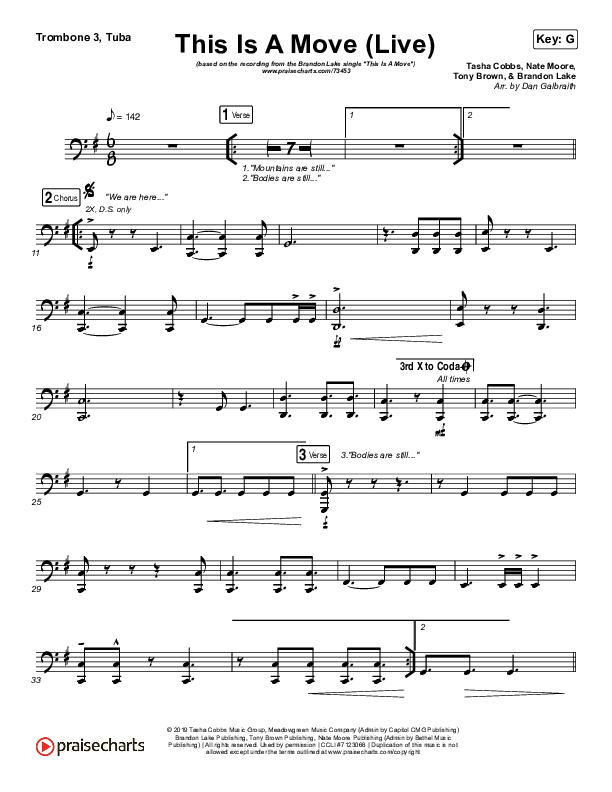 This Is A Move (Live) Trombone 3/Tuba (Brandon Lake)