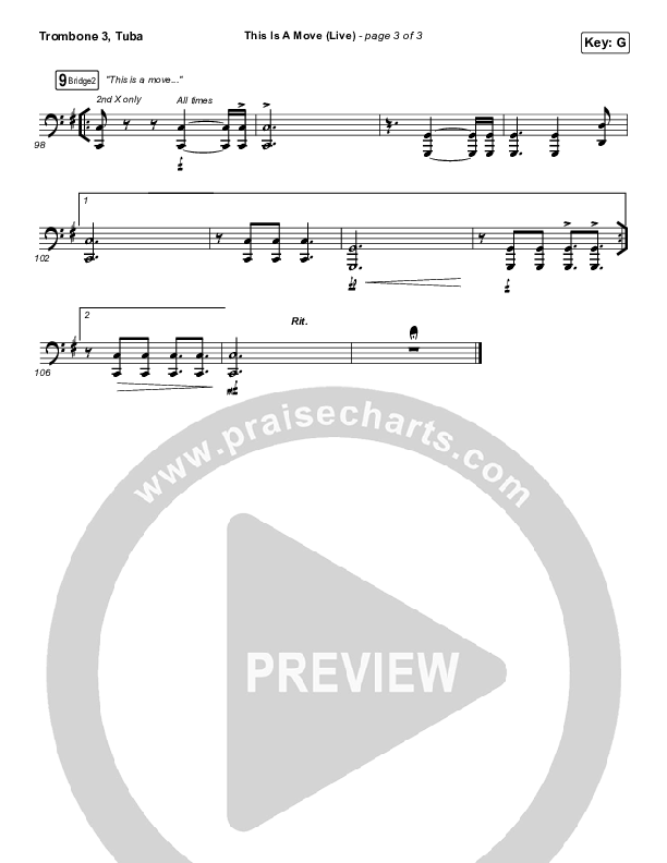 This Is A Move (Live) Trombone 3/Tuba (Brandon Lake)