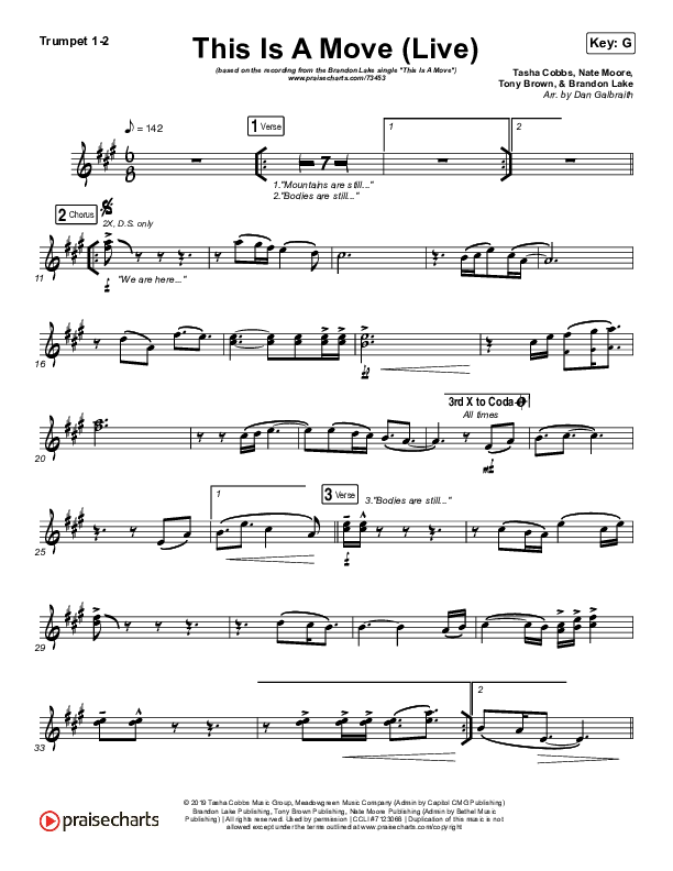 This Is A Move (Live) Trumpet 1,2 (Brandon Lake)