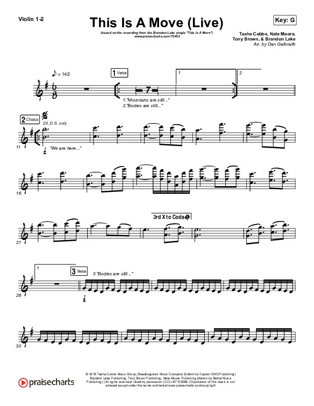 This Is A Move (Live) Violin 1/2 (Brandon Lake)