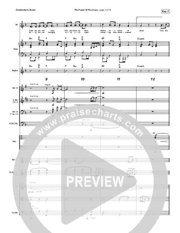 The Power Of The Cross Conductor's Score (Shane & Shane / The Worship Initiative)