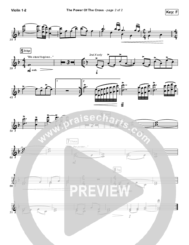 The Power Of The Cross Violin 1/2 (Shane & Shane / The Worship Initiative)