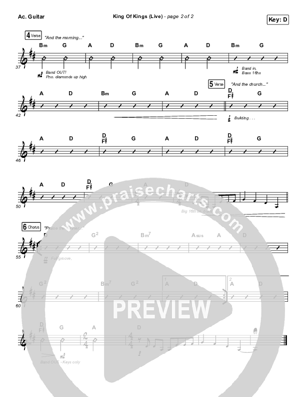 King Of Kings (Live) Acoustic Guitar (Hillsong Worship / Brooke Ligertwood)