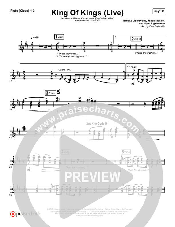 King Of Kings (Live) Wind Pack (Hillsong Worship / Brooke Ligertwood)