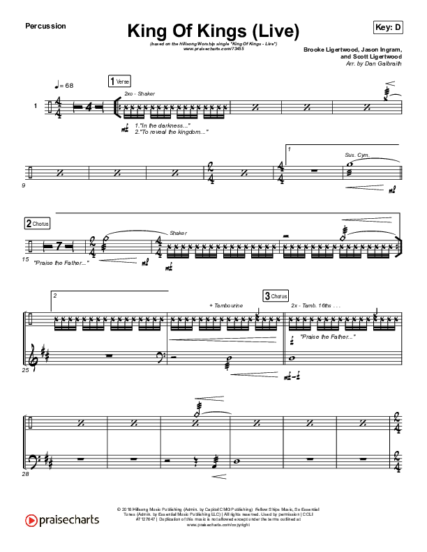 King Of Kings (Live) Percussion (Hillsong Worship / Brooke Ligertwood)