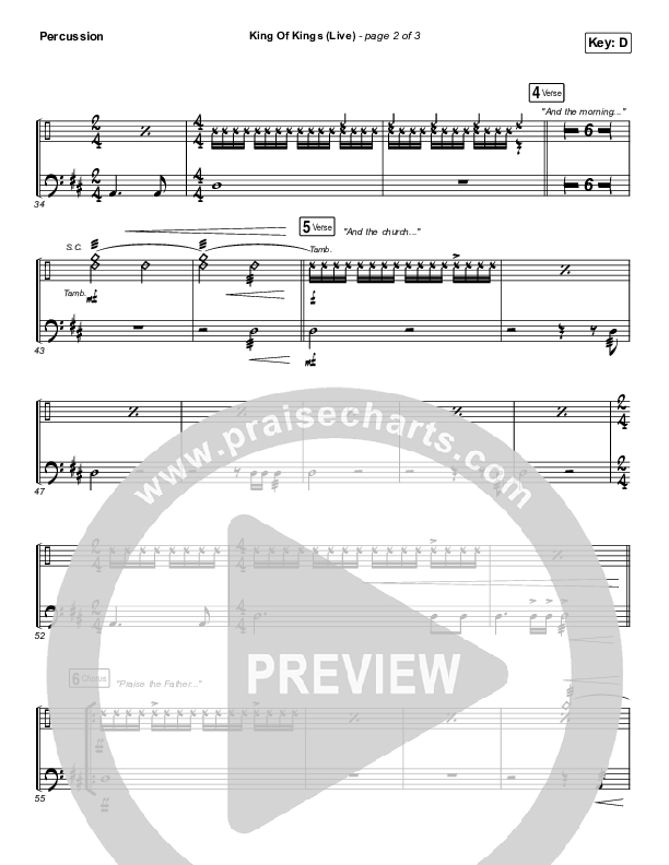 King Of Kings (Live) Percussion (Hillsong Worship / Brooke Ligertwood)