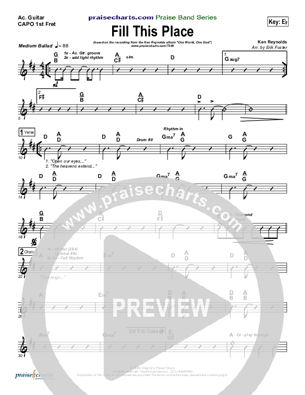 Fill This Place Rhythm Chart (Ken Reynolds)