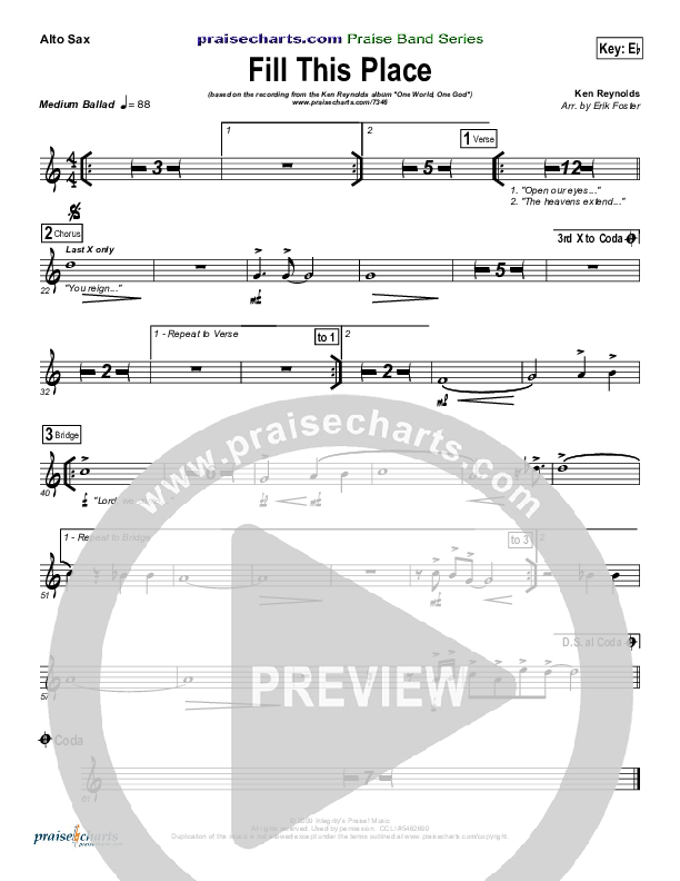 Fill This Place Alto Sax (Ken Reynolds)