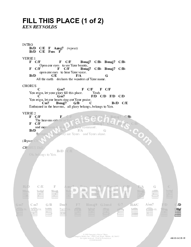 Fill This Place Chord Chart (Ken Reynolds)